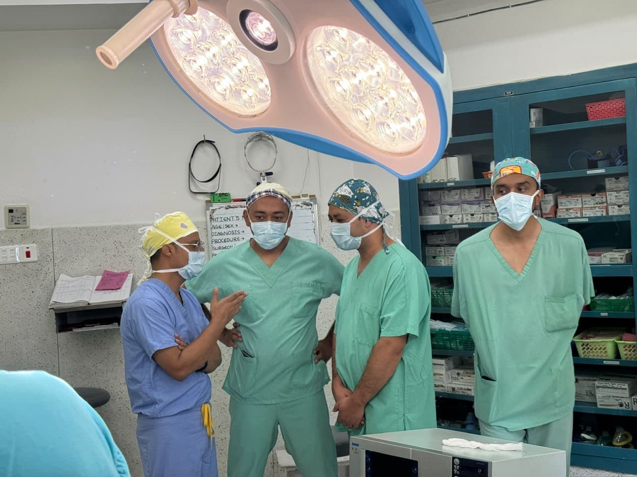 In the operating room before the observation session