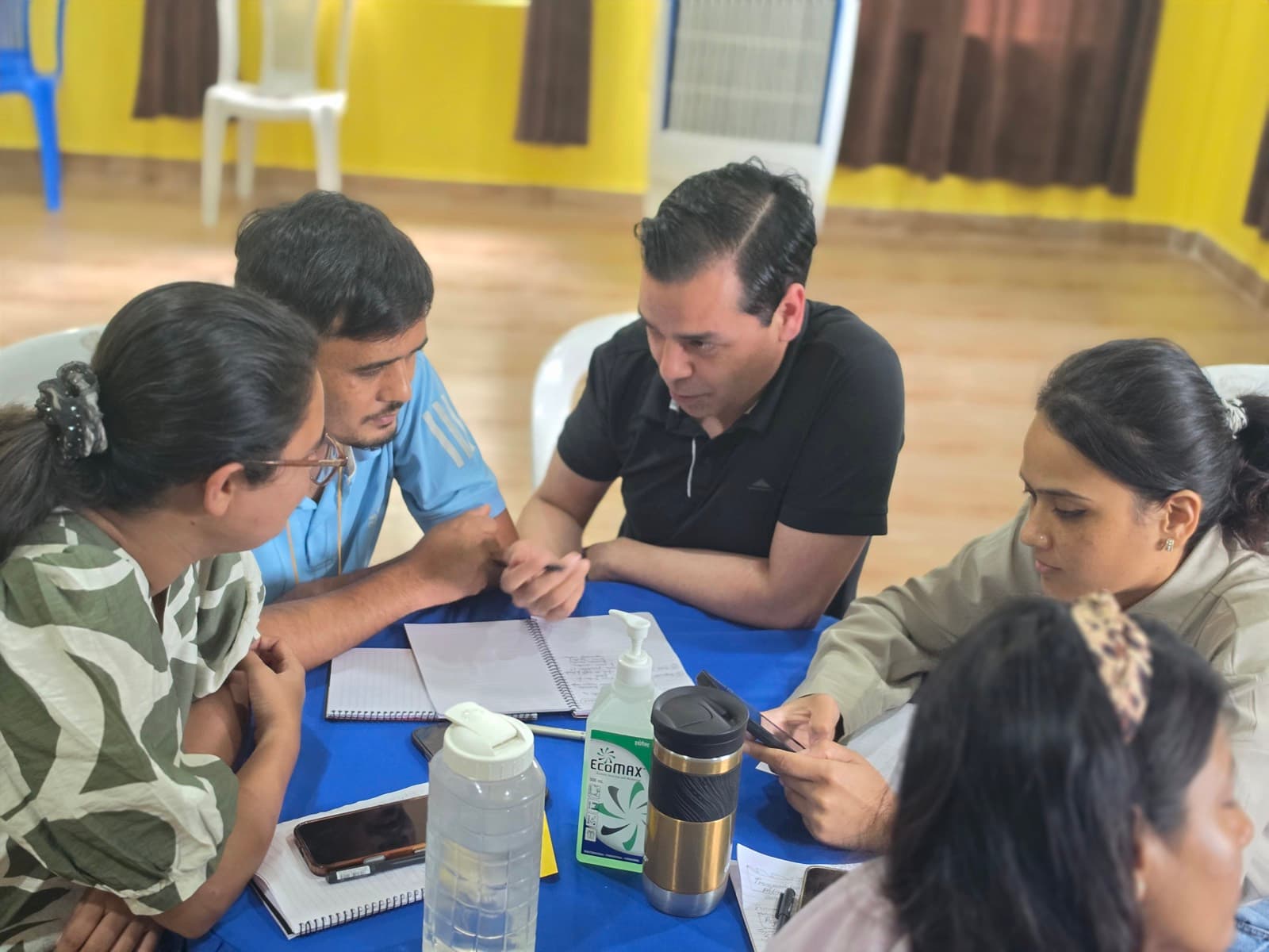 Small-group work on the action plan