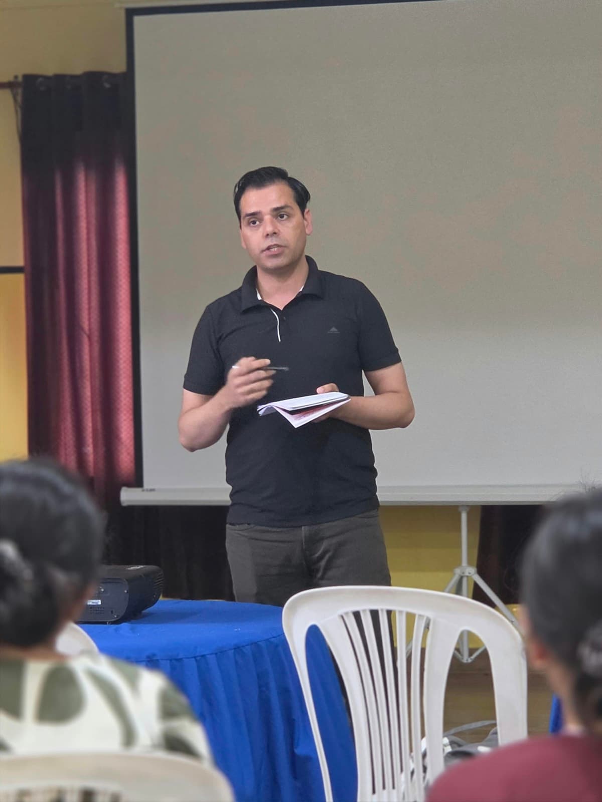 Faculty presenting during the special burns session